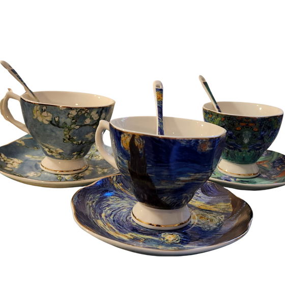 Elevate Your Tea Time

Exquisite Design: Inspired by the timeless art of Vincent Van Gogh.
Complete Set: Includes a teacup, saucer, and spoon.
Perfect Gift: Thoughtfully priced for any occasion.
Easy Care: Dishwasher safe (hand washing recommended).
Indulge in the beauty of art and the warmth of tea.