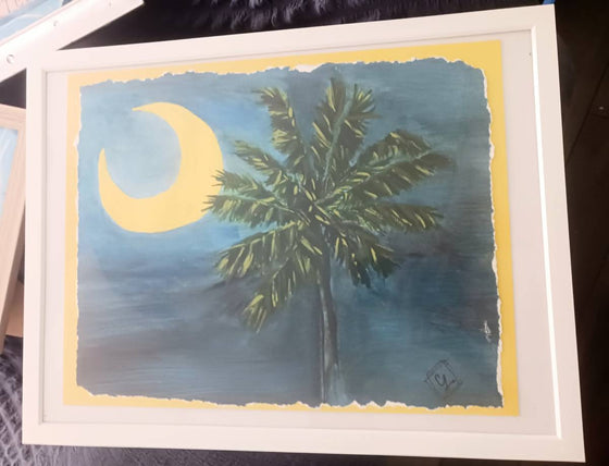 Framed Palmetto Moon artwork