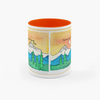 11 oz ceramic mug
Microwave and dishwasher safe
Hand washing recommended to preserve design
Original, exclusive artwork by Christine C
Colorful design with orange interior and handle