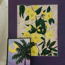  OOAK Artwork Pair  Palmetto Moon and Carolina Jessamine