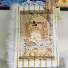  Vintage lace embellished journal book