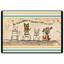  Rainbow quote scruffy animal pet placemat