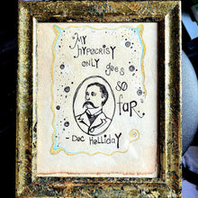  Doc Holliday quote ink pen drawing in an upcycled frame, 8x10, original artwork, handmade home decor, gift for movie lover, westerns