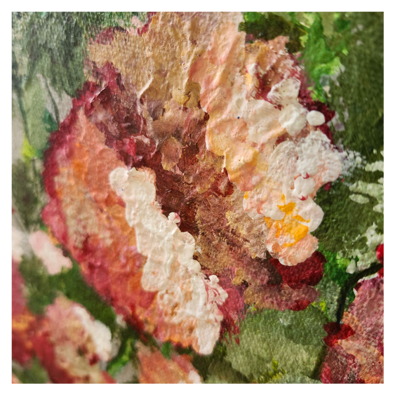 Begonias 20 x 24 inches stretched canvas painting