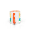 11 oz ceramic mug
Microwave and dishwasher safe
Hand washing recommended to preserve design
Original, exclusive artwork by Christine C
Colorful design with orange interior and handle