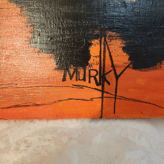 Murky Waters Mixed media stretched canvas painting