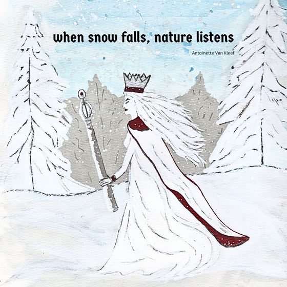 When Snow Falls, Nature Listens flat card pack